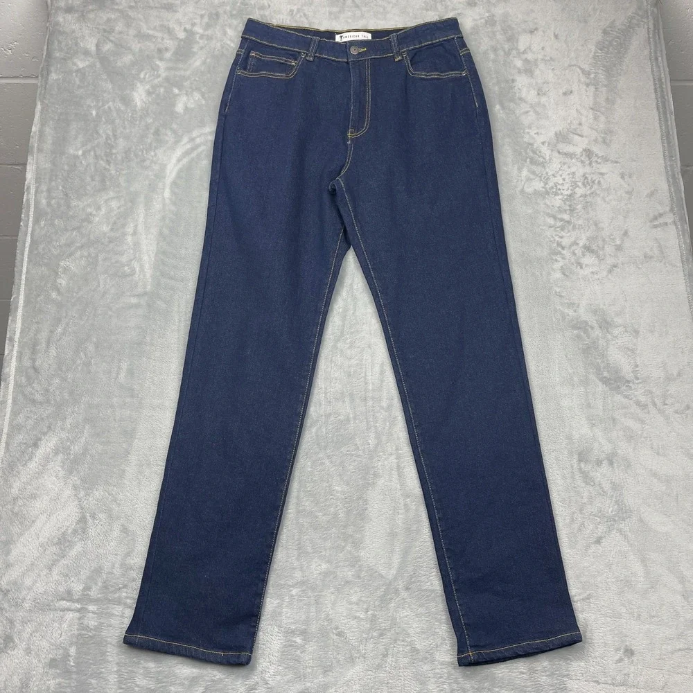 American Tall Jeans Mens 33/35 Ink‎ Blue Harper High Rise Straight Leg Outdoor